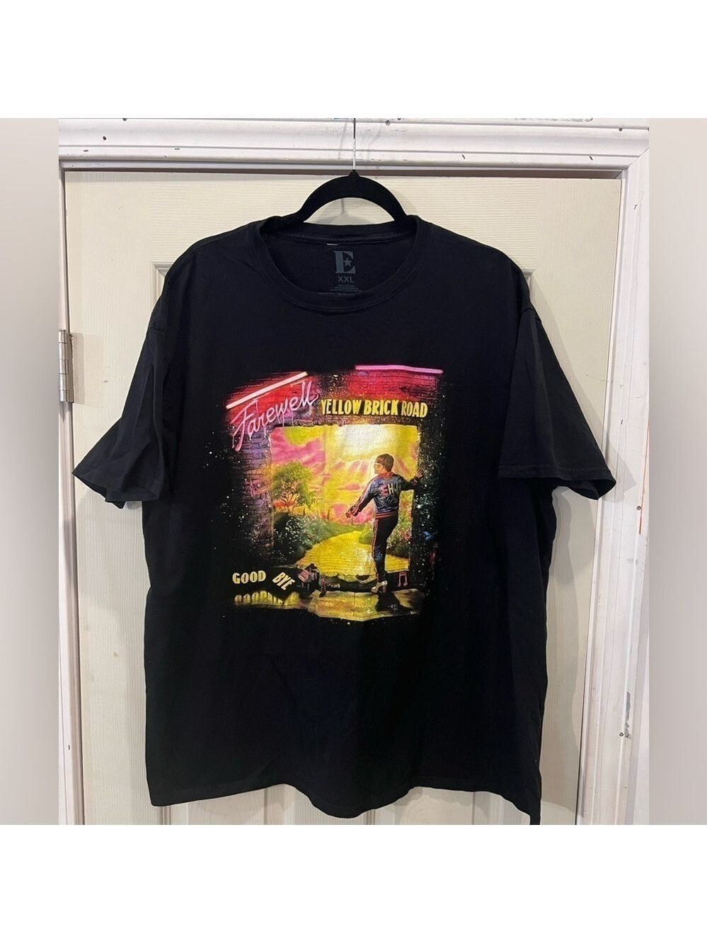 Elton John Farewell Yellow Brick Road Tour Shirt Black Concert Logo 2019